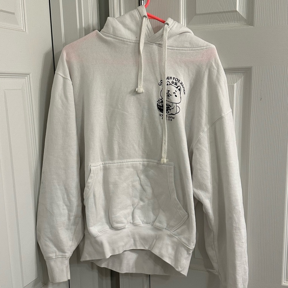 white Golden Fox Ramen hoodie